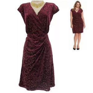Lane Bryant Burgundy Velvet Dress